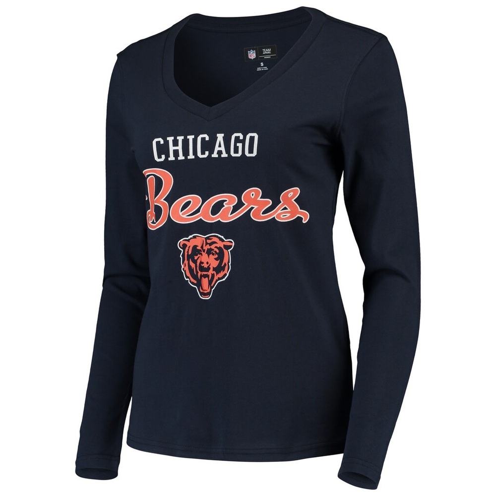 NWT Chicago Bears G-III 4Her by Carl Banks Post Season Long Sleeve V-Neck‎ Shirt